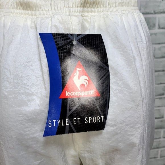 Vintage 90s Le Coq Sportif Size S Off White Zodiac Celestial Tracksuit Sun Stars - Picture 10 of 12